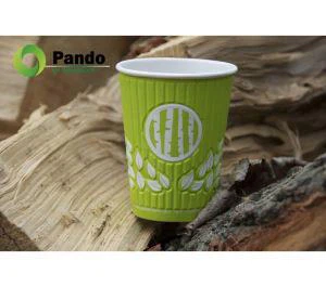 Copes de paper amb relleu de logotip personalitzat